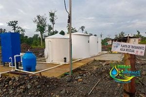 Planta de tratamiento de aguas residuales para municipios y poblaciones
